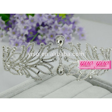 hair jewelry simple design crystal alloy crowns and tiaras